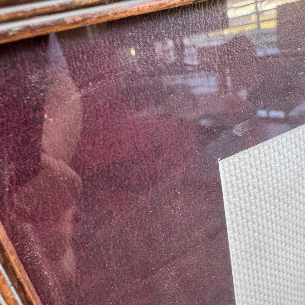 Framed Victorian House Needlepoint Art